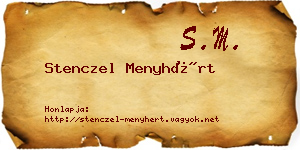 Stenczel Menyhért névjegykártya